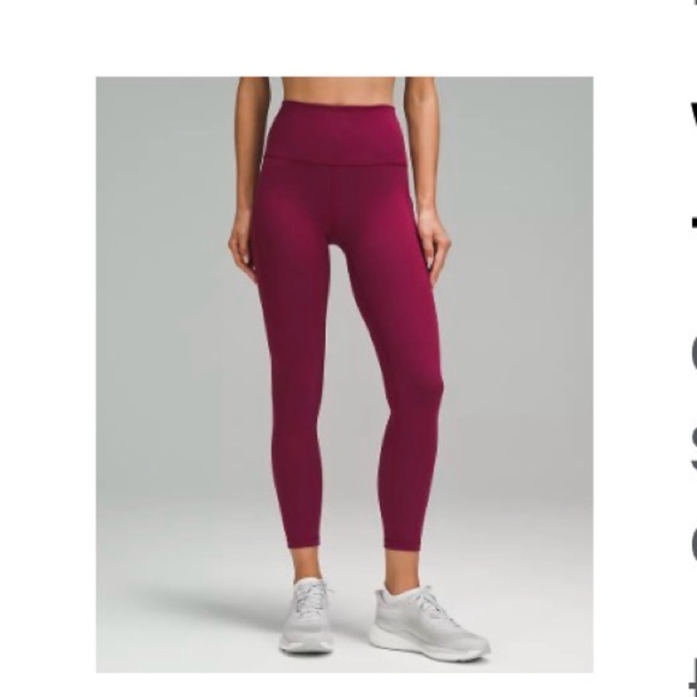 Wunder Train high rise tights - 25” - size 4 - color Deep Luxe
